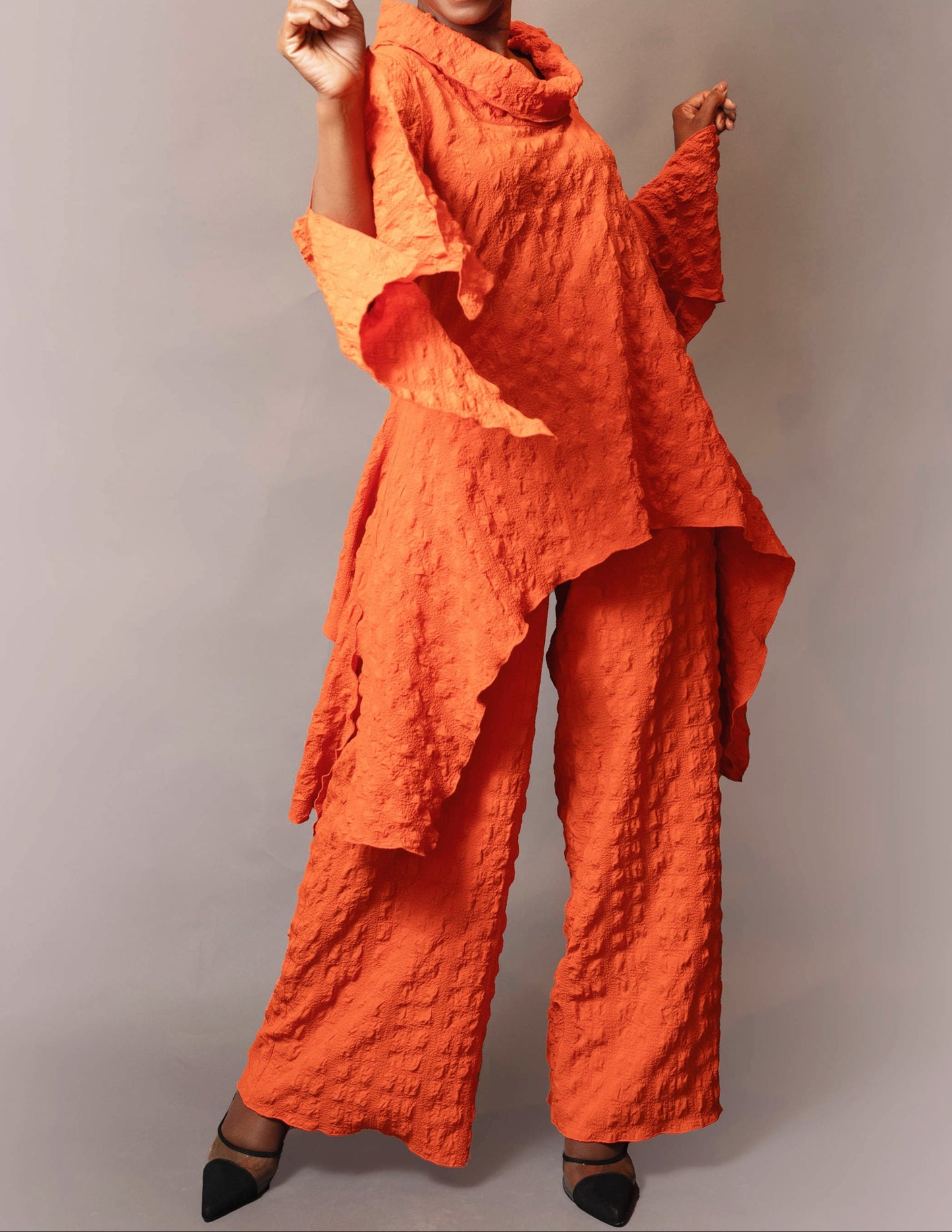 Wide leg pull-on pant
