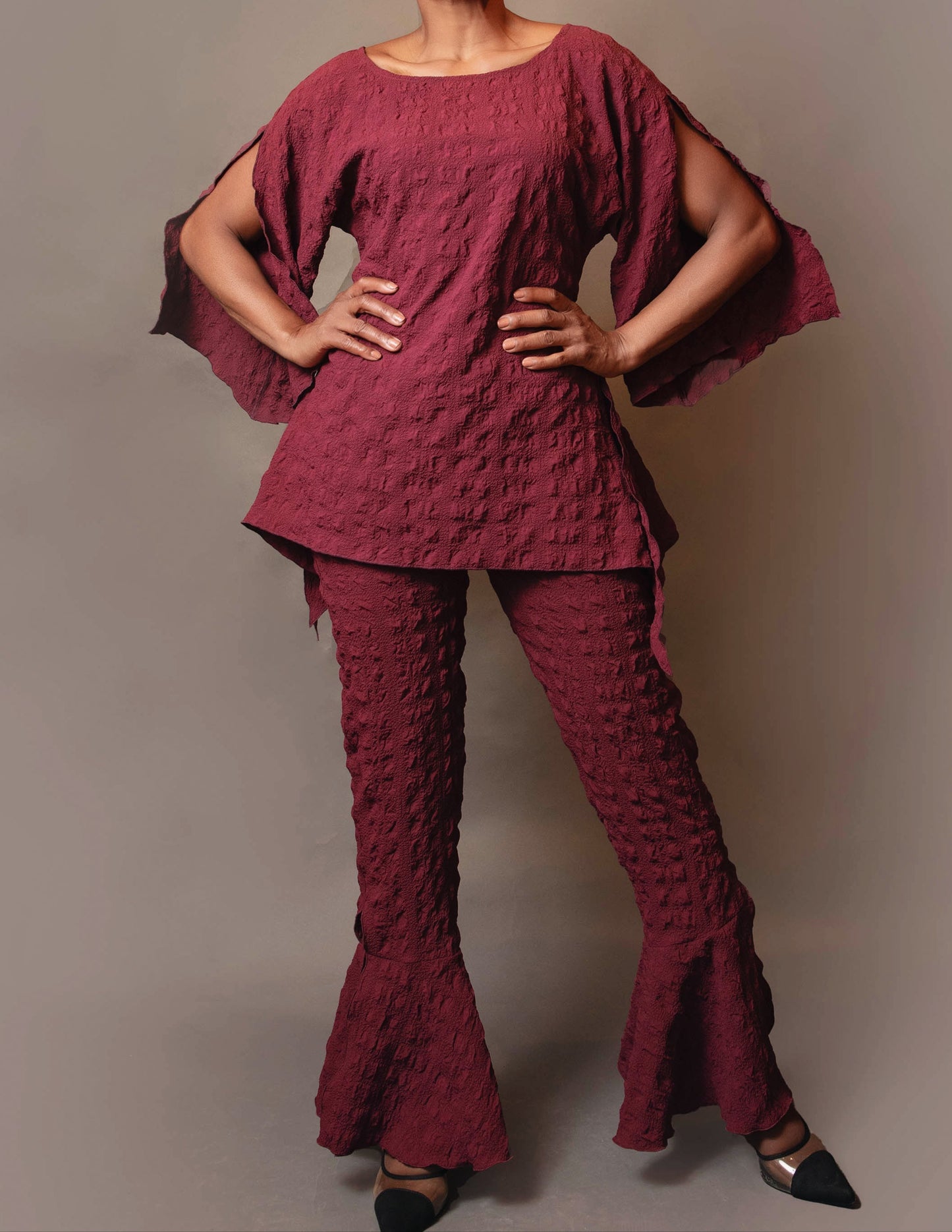 Cigarette bell slit pant