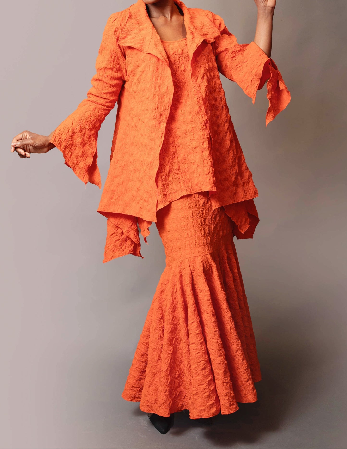 Drape side jacket