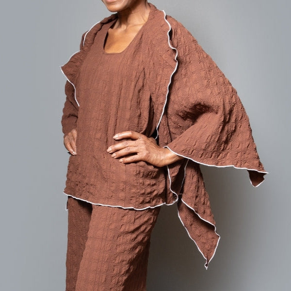 Cropped overlock jacket