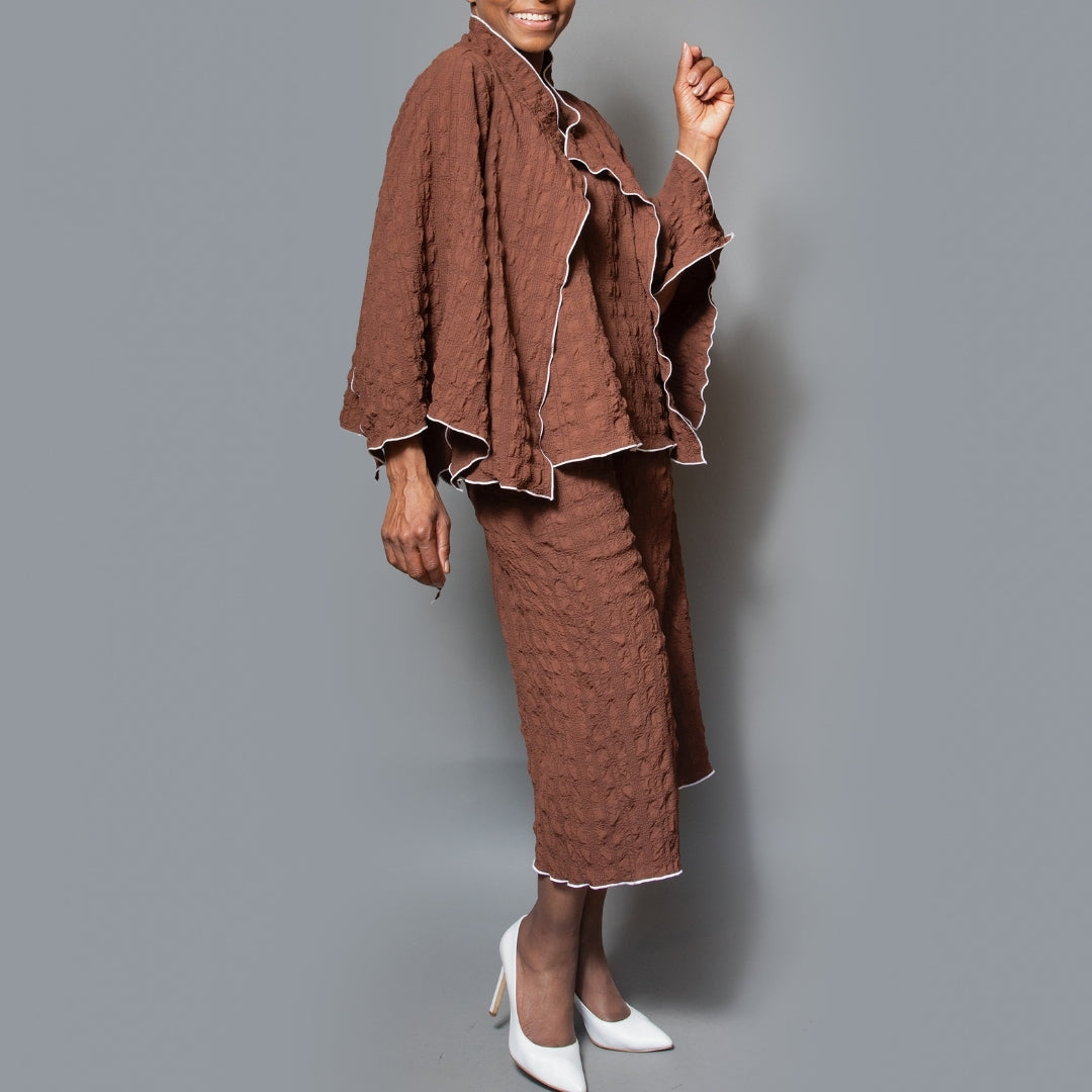 Cropped overlock jacket