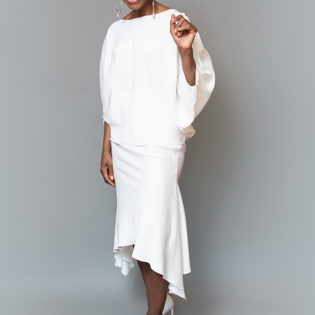 Dolman sleeve Bias cut top