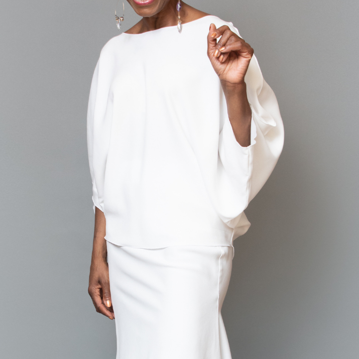 Dolman sleeve Bias cut top