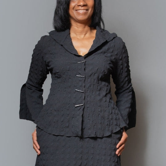Long sleeve button front top