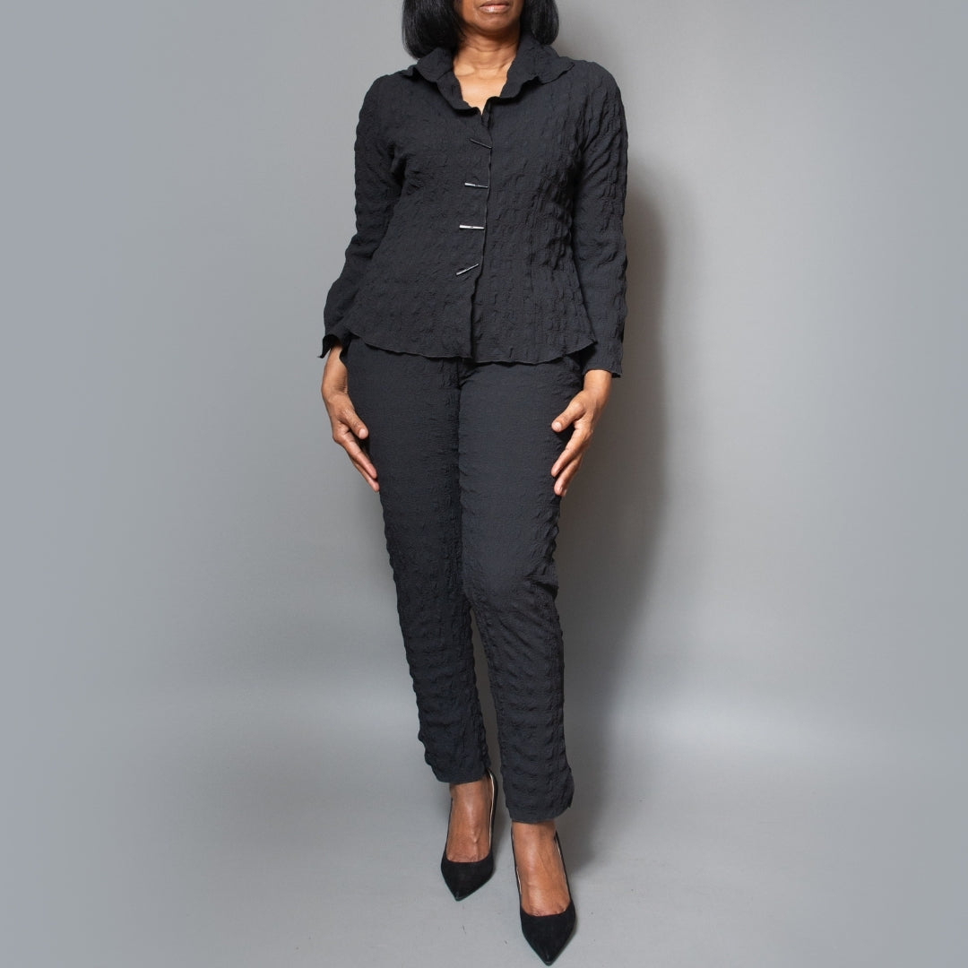 Long sleeve button front top