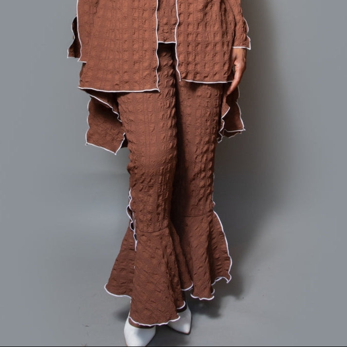 Cigarette bell overlock pant