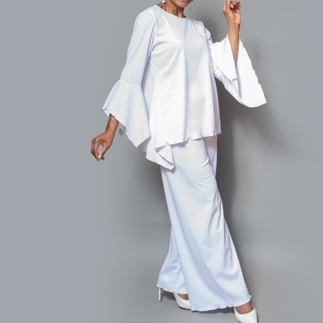 Wide leg pull-on pant