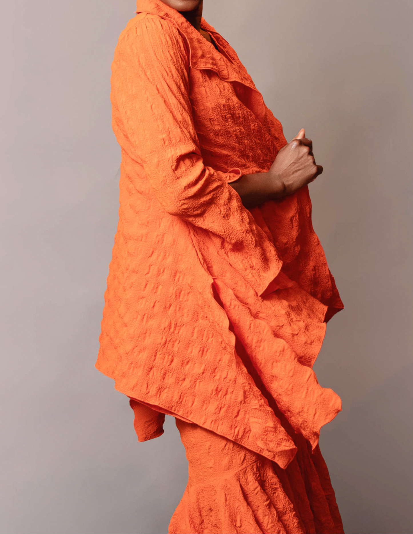 Drape side jacket