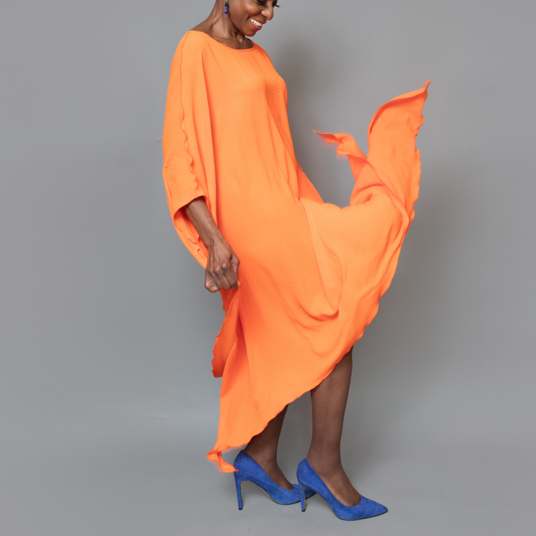 Asymmetric kimono dress