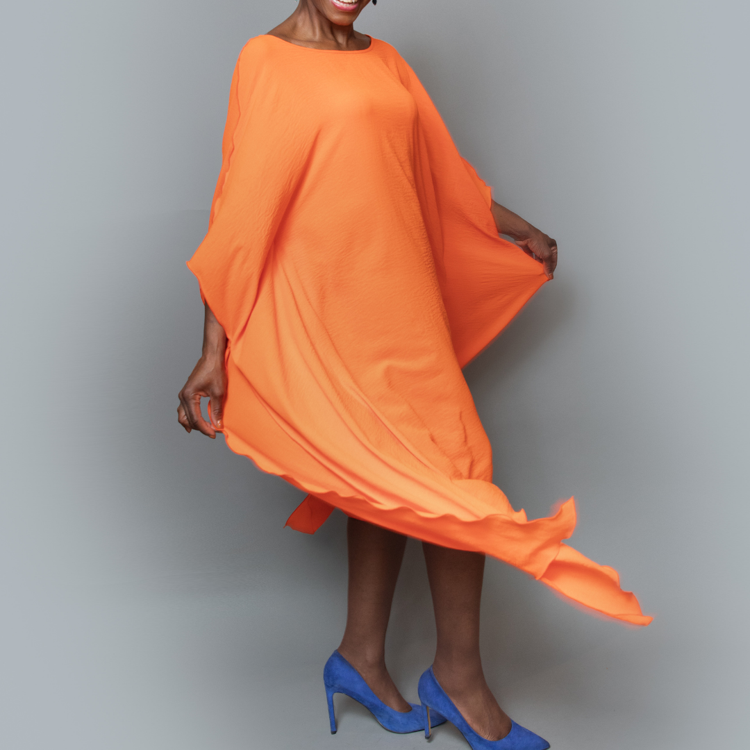 Asymmetric kimono dress