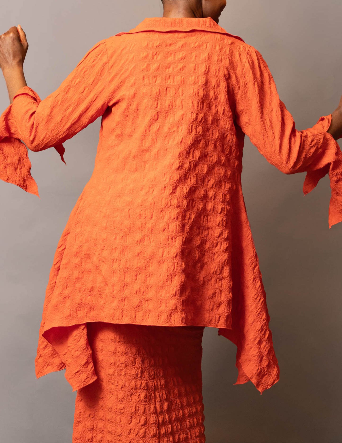 Drape side jacket