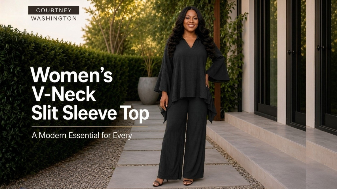 Women's V-Neck Slit Sleeve Top: A Modern Essential for Every Wardrobe