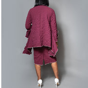 Drape side overlock jacket