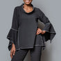 Band collar asymmetric top