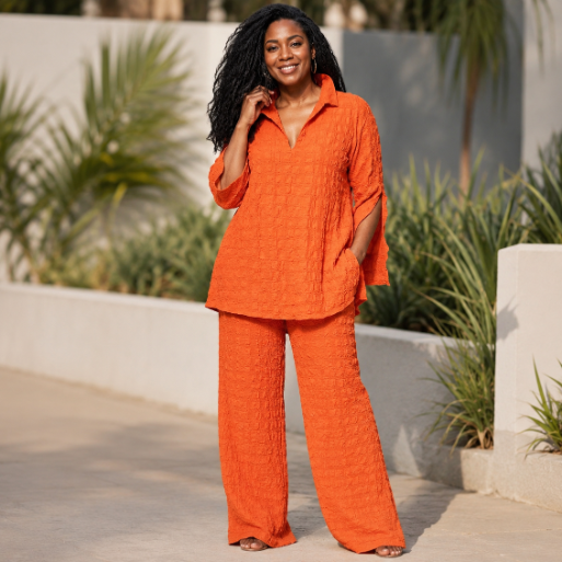 V-neck slit sleeve top