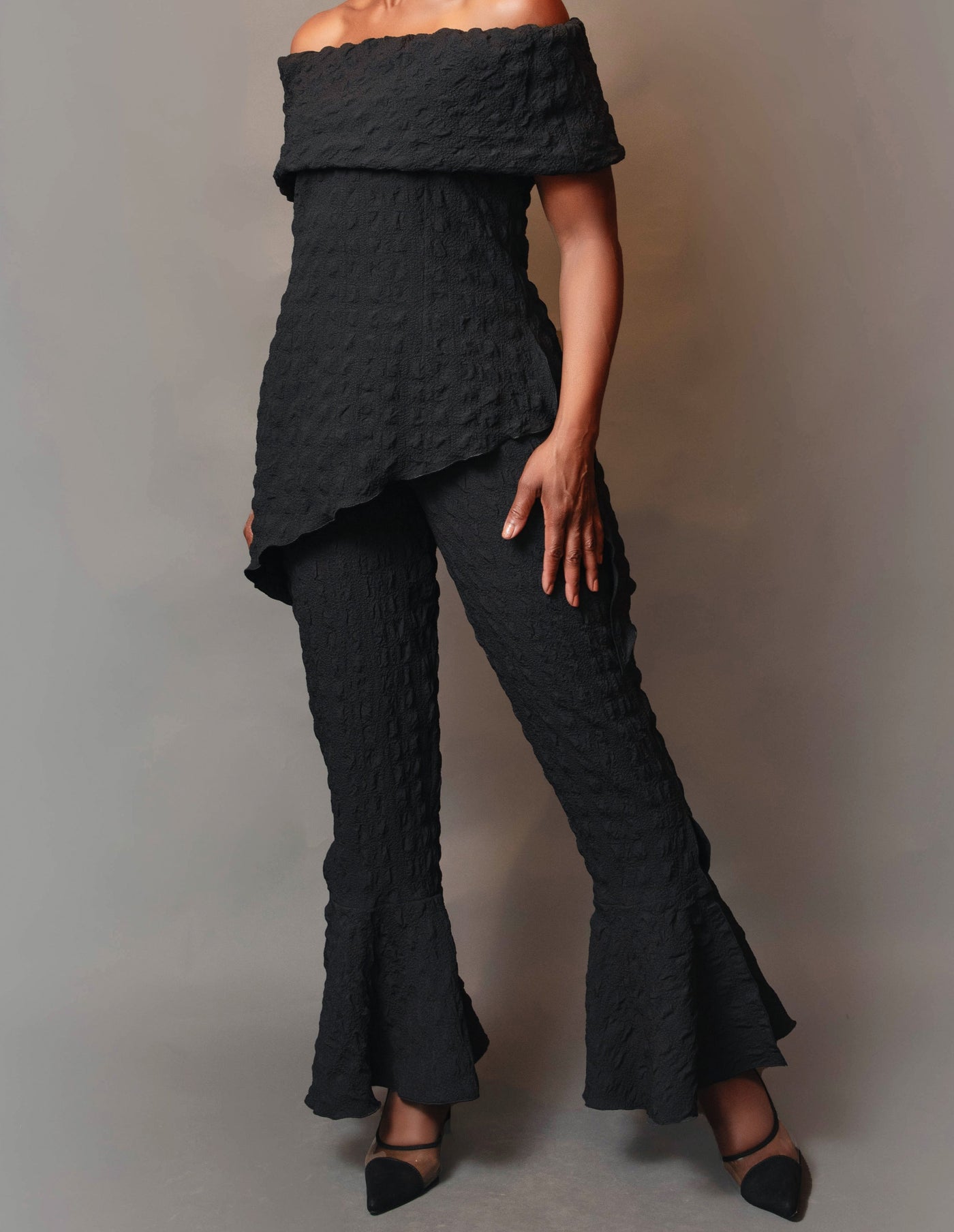 Cigarette bell slit pant