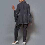 Band collar asymmetric top