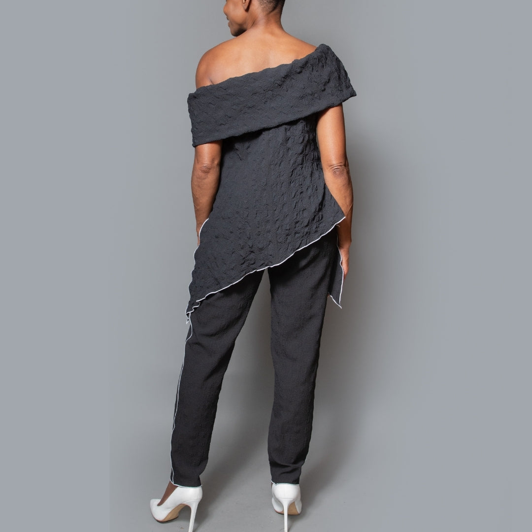 Overlock detail slim pant