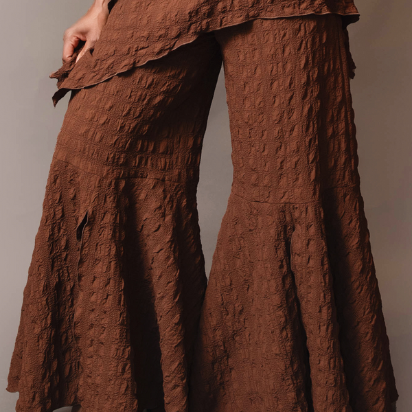 Circle bell slit front  pant