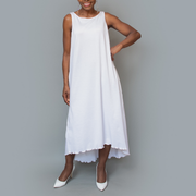 Sleeveless high low v-back dress knit