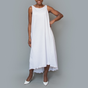 Sleeveless high low v-back dress knit