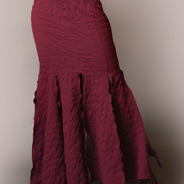 Long carwash slit skirt
