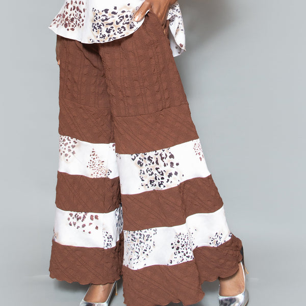 Brown + Animal layered pants