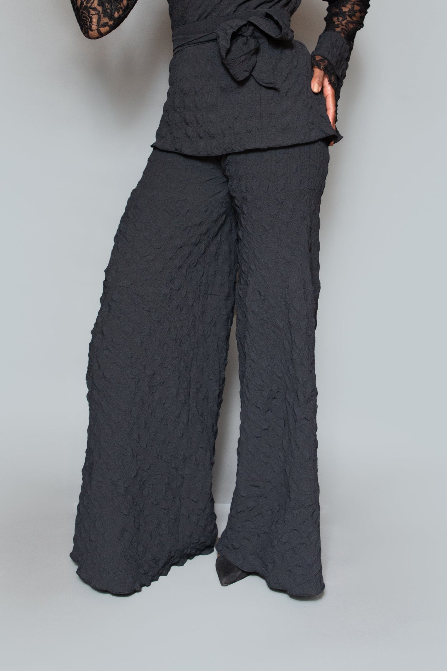 Layered wide leg pants