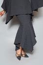 Pull on fit asymmetric hem skirt