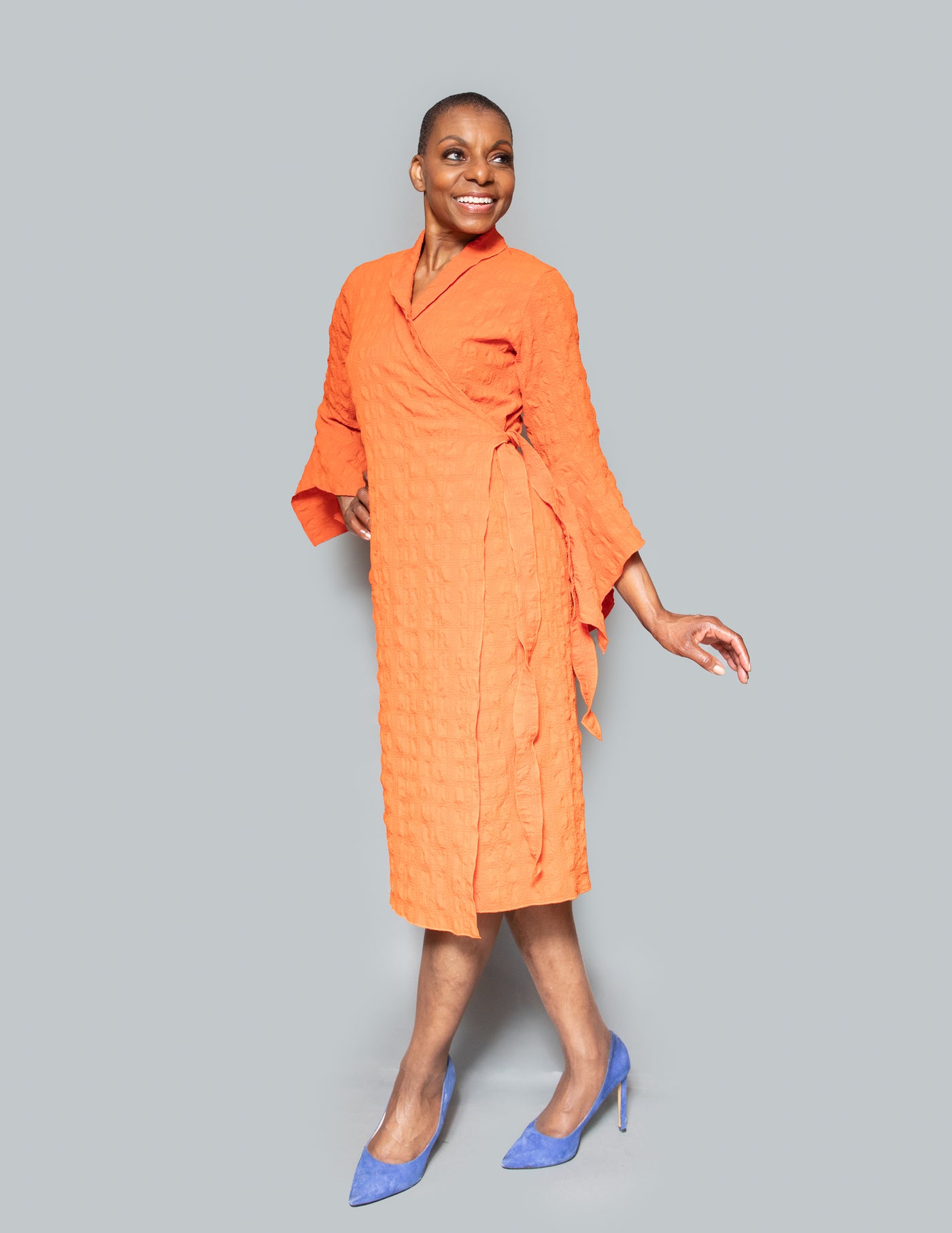 Wrap midi dress