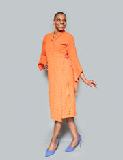 Wrap midi dress