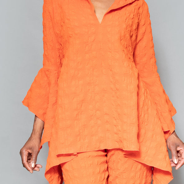 V-neck slit sleeve top