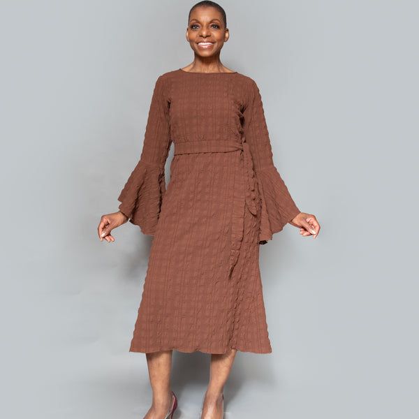 Pull over sash dress