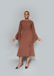 Pull over sash dress