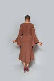 Pull over sash dress
