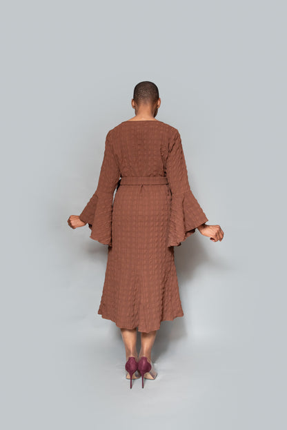 Pull over sash dress