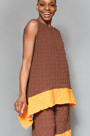 Color block hem tank