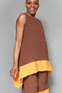 Color block hem tank
