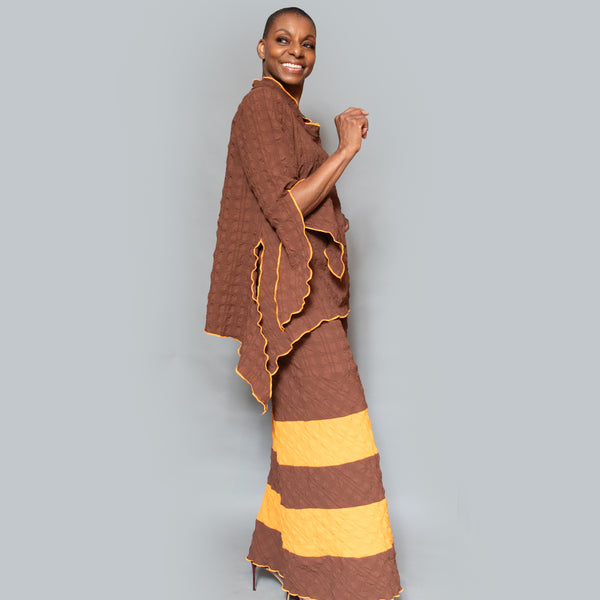 Slit sleeve overlock details tunic