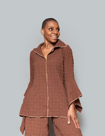 Detailed pearl stitch tunic