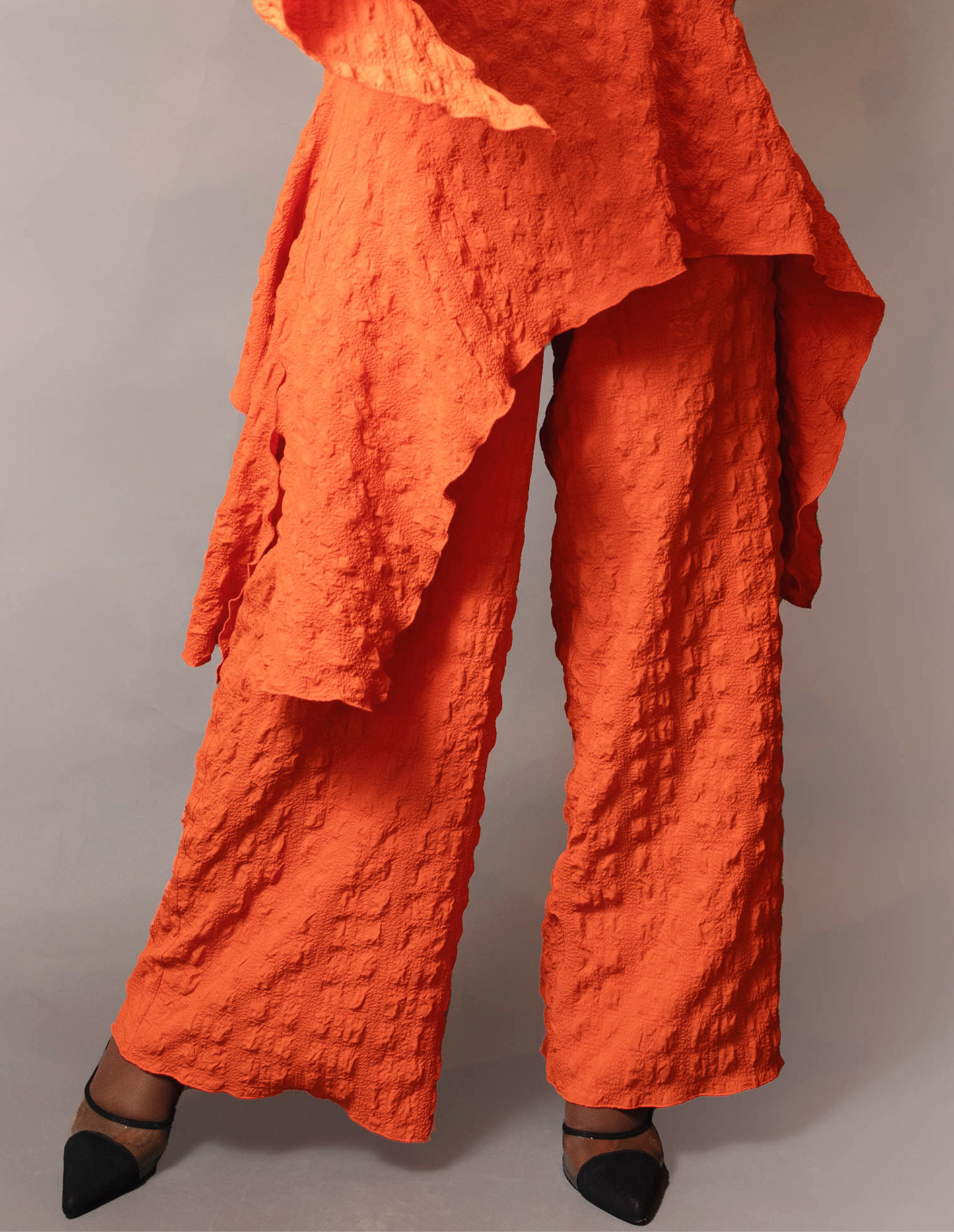 Wide leg pull-on pant