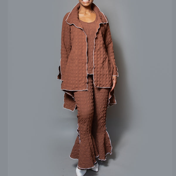 Cigarette bell overlock pant