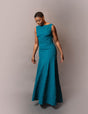 Drop waist long circle hem dress