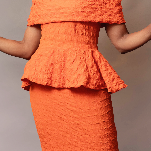 Band shoulder peplum top