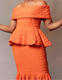 Band shoulder peplum top