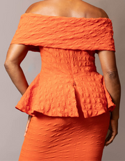 Band shoulder peplum top