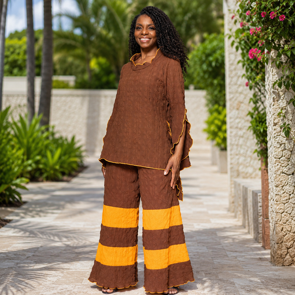 Slit sleeve overlock details tunic
