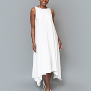 Sleeveless asymmetric dress