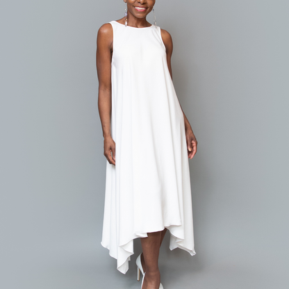 Sleeveless asymmetric dress