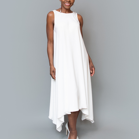 Sleeveless asymmetric dress